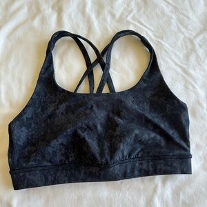 lululemon athletica black snakeskin print Energy Bra